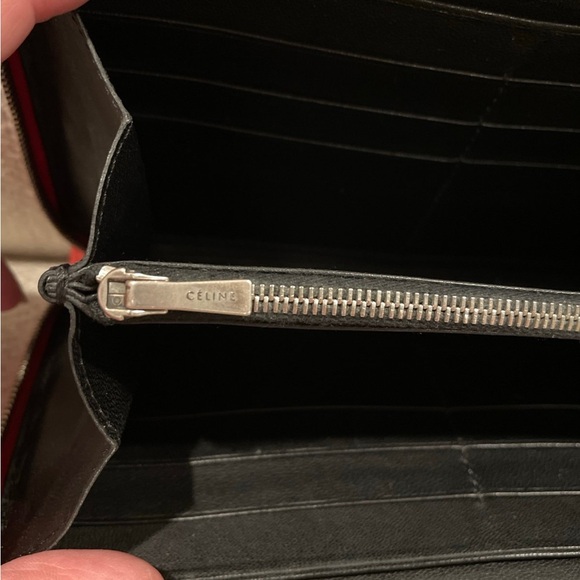 Celine Red Leather Zip Around Wallet - Picture 8 of 12